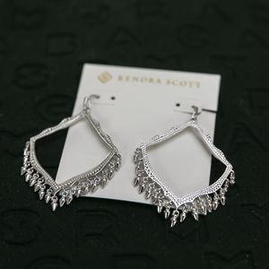 Kendra Scott Lacy Fringe Earrings in Silver
